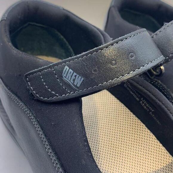 Drew Rose Black Orthopedic Diabetic Leather Mary Jane Comfort Shoes US Size 7M - Picture 2 of 10